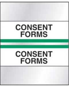 Chart Tab Paper Consent forms 1 1/4" x 1 1/2" Lime Green 100 per Package