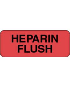 Label Paper Permanent Heparin Flush  2 1/4"x7/8" Fl. Red 1000 per Roll