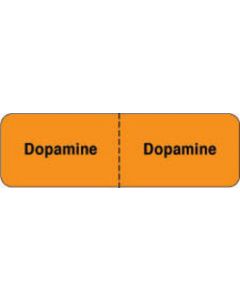 IV Label Wraparound Paper Permanent Dopamine | Dopamine  2 7/8"x7/8" Fl. Orange 1000 per Roll