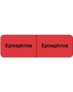 IV Label Wraparound Paper Permanent Epinephrine |  2 7/8"x7/8" Fl. Red 1000 per Roll