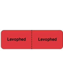 IV Label Wraparound Paper Permanent Levophed | Levophed  2 7/8"x7/8" Fl. Red 1000 per Roll