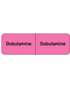 IV Label Wraparound Paper Permanent Dobutamine | 1 1/2" Core 2 7/8"x7/8" Fl. Pink 1000 per Roll