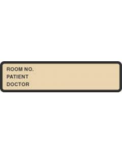 Binder/Chart Label Paper Removable Room No. Patient 5 3/8" x 1 3/8" Tan 500 per Roll