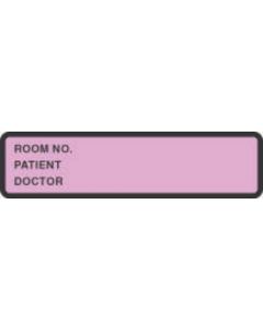 Binder/Chart Label Paper Removable Room No. Patient 5 3/8" x 1 3/8" Lilac 500 per Roll