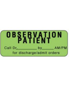 Label Paper Permanent Observation Patient 2 1/4" x 7/8", Fl. Green, 1000 per Roll