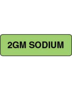 Label Paper Permanent 2gm Sodium  1 1/4"x3/8" Fl. Green 1000 per Roll