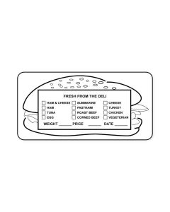 Label Paper Permanent Fresh From the  3 15/16"x1 7/8" White 500 per Roll