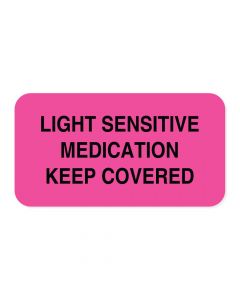 Communication Label (Paper, Permanent) Light Sensitive 1 5/8" x 7/8" Fluorescent Pink - 1000 per Roll