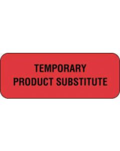 Communication Label (Paper, Permanent) Temporary Product 2" x 3/4" Fluorescent Red - 1000 per Roll