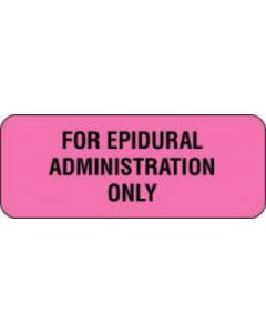 Communication Label (Paper, Permanent) For Epidural 2 1/4" x 7/8" Fluorescent Pink - 1000 per Roll