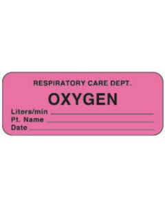 Label Paper Permanent Respiratory Care 2 1/4" x 7/8", Fl. Pink, 1000 per Roll