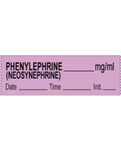 Anesthesia Tape with Date, Time & Initial (Removable) Phenylephrine 1/2" x 500" - 333 Imprints - Violet - 500 Inches per Roll