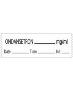 Anesthesia Tape with Date, Time & Initial (Removable) Ondansetron mg/ml 1/2" x 500" - 333 Imprints - White - 500 Inches per Roll