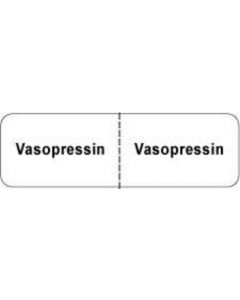 IV Label Wraparound Paper Permanent Vasopressin |  2 7/8"x7/8" White 1000 per Roll