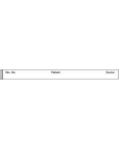 Binder/Chart Tape Removable "Rm. No. Patient", 1'' Core, 1/2 '' x 500'', White, 83 Imprints, 500 Inches per Roll