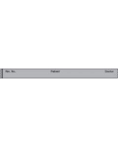 Binder/Chart Tape Removable "Rm. No. Patient", 1'' Core, 1/2 '' x 500'', Gray, 83 Imprints, 500 Inches per Roll