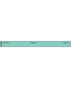 Binder/Chart Tape Removable "Rm. No. Patient", 1'' Core, 1/2 '' x 500'', Aqua, 83 Imprints, 500 Inches per Roll