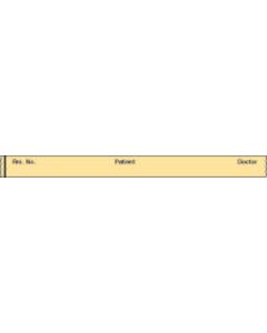 Binder/Chart Tape Removable "Rm. No. Patient", 1'' Core, 1/2 '' x 500'', Tan, 83 Imprints, 500 Inches per Roll