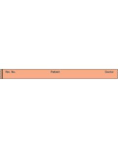 Binder/Chart Tape Removable "Rm. No. Patient", 1'' Core, 1/2 '' x 500'', Salmon, 83 Imprints, 500 Inches per Roll