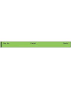 Binder/Chart Tape Removable "Rm. No. Patient", 1'' Core, 1/2 '' x 500'', Fl. Green, 83 Imprints, 500 Inches per Roll