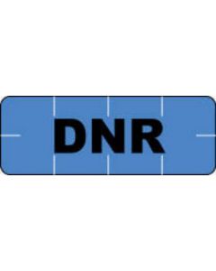 Alert Bands® Label Poly "DNR" Pre-printed, State Standardization 0.6875x1/4 Blue - 250 per Qty Based Roll