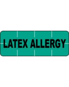 Alert Bands® Label Poly "Latex Allergy" Pre-printed, State Standardization 0.6875 x 1/4 Green - 250 per Qty Based Roll