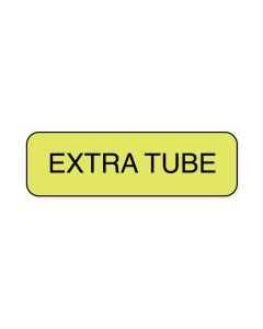 Lab Communication Label (Paper, Permanent) Extra Tube  1 1/4"x3/8" Fluorescent Yellow - 1000 per Roll