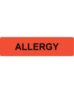 Label Paper Removable Allergy 5 3/8" x 1", 3/8", Red, 500 per Roll