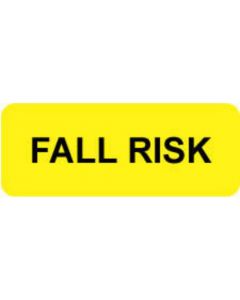 Label Paper Removable Fall Risk 2 1/4" x 7/8", Yellow, 1000 per Roll