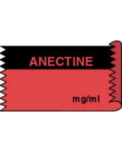 Anesthesia Tape (Removable) Anectine mg/ml 1/2" x 500" - 333 Imprints - Fl. Red and Black - 500 Inches per Roll