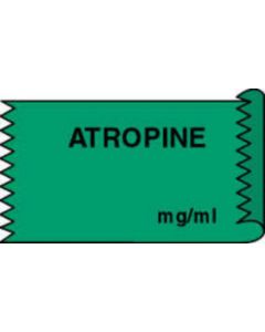 Anesthesia Tape (Removable) Atropine mg/ml 1/2" x 500" - 333 Imprints - Green - 500 Inches per Roll