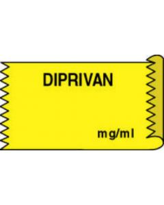 Anesthesia Tape (Removable) Diprivan mg/ml 1/2" x 500" - 333 Imprints - Yellow - 500 Inches per Roll