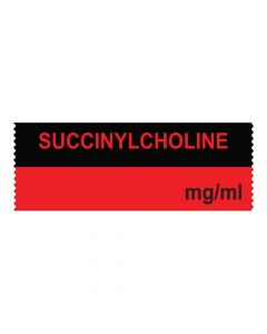 Anesthesia Tape (Removable) Succinylcholine 1/2" x 500" - 333 Imprints - Fl. Red and Black - 500 Inches per Roll