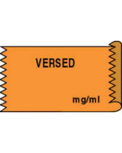 Anesthesia Tape (Removable) Versed mg/ml 1/2" x 500" - 333 Imprints - Orange - 500 Inches per Roll