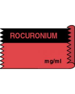 Anesthesia Tape (Removable) Rocuronium mg/ml 1/2" x 500" - 333 Imprints - Fl. Red and Black - 500 Inches per Roll