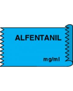 Anesthesia Tape (Removable) Alfentanil mg/ml 1/2" x 500" - 333 Imprints - Blue - 500 Inches per Roll