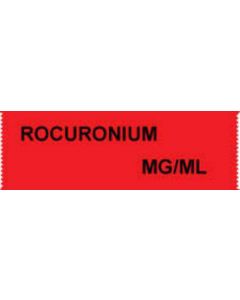 Anesthesia Tape (Removable) Rocuronium mg/ml 1/2" x 500" - 333 Imprints - Fluorescent Red - 500 Inches per Roll