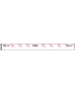 Binder/Chart Tape Removable "Rm. No. Patient", 1'' Core, 1/2 '' x 500'', Pink, 83 Imprints, 500 Inches per Roll