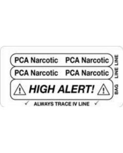 IV Label Piggyback Paper Permanent Pca Narcotic Pca 3" Core 1 1/2"x3 White 1000 per Roll