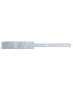 PrimeBand® Insert Wristband Vinyl Extra Wide, Snap Closure 1-3/8" x 12" Adult Clear, 250 per Box