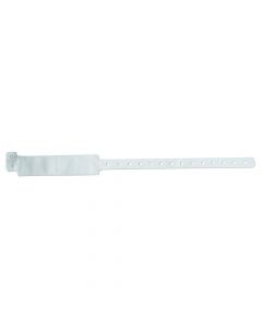 Securline® Insert Wristband Vinyl Clasp Closure 1" x 12" Adult White, 250 per Box