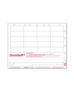 Durasoft® Laser Wristband/Label Paper With Holes, Tamper Evident 2.5 x 1, Adult White - 20 Labels per Sheet, 4 Pks of 250 Sheets per Case