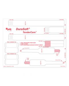 DuraSoft® Tendercare® Laser Patient ID Wristband Set, Adult/Infant, Tamper Evident, 2 Tags, White