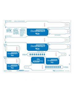 DuraProtect® Laser Patient ID Wristband Set, Mother/Father/Baby, Serialized, 1 Tag, 2 Extenders, White