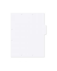 Filepro® Chart Divider Side Tab Position #2 or #3 1/4 Cut Blank|Paper Tab White 100# White 8-1/2"x11" - 300 per Box