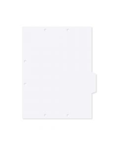 Filepro® Chart Divider Side Tab Position #1 or #4 1/4 Cut Blank|Mylar Reinforced Tab Clear 100# White 8-1/2"x11" - 300 per Box