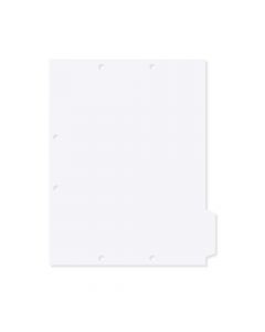 Filepro® Chart Divider Side Tab Position #2 or #3 1/4 Cut Blank | Mylar Reinforced Tab Clear 100# White 8-1/2"x11" - 300 per Box