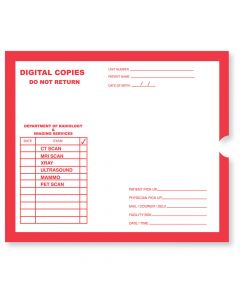 Category Insert Jacket Open End Digital Copies Red 28# Kraft 14-1/4"x17-1/2" - 250 per Case