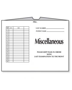 Category Insert Jacket Open Top Miscellaneous White and Black 28# Kraft 14-1/4"x17-1/2" - 250 per Case