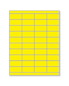 Label Laser Piggyback Paper Permanent 4 2"x7/8" Yellow 40 per Sheet, 250 Sheets per Box